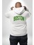Boston Erkek Kadın Beyaz Ön Sırt Baskılı Kapüşonlu Sweatshirt Hoodie 3