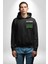 California Erkek Kadın Siyah Ön Sırt Baskılı Kapüşonlu Sweatshirt Hoodie 5