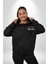 Dokunma Bana Erkek Kadın Siyah Ön Sırt Baskılı Kapüşonlu Sweatshirt Hoodie 5