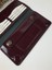 Telefon Cüzdanı Unisex Rugan Bordo Renk Hakiki Deri 1