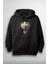 Çiçekli Çok Renkli Uçan Hava Balonu Baskılı Unisex Hoodie 1