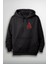 Kırmızı Noel Ağacı Çizimi Baskılı Unisex Hoodie 1