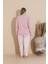 Kadın Büyük Beden Milan Kumaş Baskılı Desenli Uzun Kollu Bambu Pijama Takımı 5