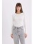 Slim Fit Dar Kesim Bisiklet Yaka Basic Düz Fitilli Kaşkorse Uzun Kollu Tişört E5767AX25SP 4