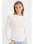 Slim Fit Dar Kesim Bisiklet Yaka Basic Düz Soft Touch Uzun Kollu Tişört E5884AX25SP 1