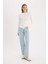 Slim Fit Dar Kesim Bisiklet Yaka Basic Düz Soft Touch Uzun Kollu Tişört E5884AX25SP 2