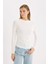 Slim Fit Dar Kesim Bisiklet Yaka Basic Düz Soft Touch Uzun Kollu Tişört E5884AX25SP 3