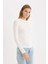 Slim Fit Dar Kesim Bisiklet Yaka Basic Düz Soft Touch Uzun Kollu Tişört E5884AX25SP 4