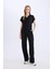 Wide Leg Klasik Kumaş Pantolon Basic Düz Geniş Bol Paça Çift Cepli Yüksek Bel Standart Boy D4360AX25SP 2