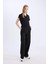 Wide Leg Klasik Kumaş Pantolon Basic Düz Geniş Bol Paça Çift Cepli Yüksek Bel Standart Boy D4360AX25SP 3