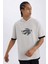 DeFactoFit NBA Toronto Raptors Oversize Geniş Kalıp Kapüşonlu Kısa Kollu Tişört B3883AX25SP 3