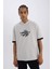 DeFactoFit NBA Toronto Raptors Oversize Geniş Kalıp Kapüşonlu Kısa Kollu Tişört B3883AX25SP 5