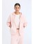 Relax Fit Kapüşonlu Cepli Basic Düz Fermuarlı Sweatshirt C1809AX25SP 3