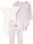 Kız Bebek Body Pantolon Set 3'lü Paket Renkli 1
