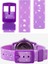 QCG9914 Lila Mor Su Geçirmez Kraliçe Kedi Desenli Rakamlı Kız Çocuk Kol Saati 5