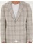 Erkek Bej Slim Fit Yün Keten Karışımlı Ekose Ceket 50285195-VR011 6