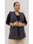 Büyük Beden Baklava Desenli Çelik Örgü Iki Cepli Anne Tasarım Yelek 2
