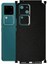 Vivo V30 5g ile Uyumlu Deri Desenli Siyah Arka Kaplama 1