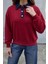 Bordo Denim Yaka Tasarım Sweat 1