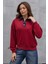 Bordo Denim Yaka Tasarım Sweat 3