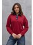 Bordo Denim Yaka Tasarım Sweat 4