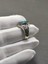 Aquamarine Taşlı Yan Kolları Motifli 925 Ayar Gümüş Erkek Yüzüğü 2