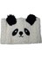 Kız Çocuk Siyah Beyaz Renk Nakış Işlemeli Pofuduk Panda Figürlü Saç Bandı Bandana 2