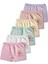 %95 Pamuklu Kız Çocuk Süprem Penye Boxer Külot Iç Çamaşır 6lı Set 1