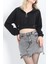 Modal Kapşonlu Crop Sweat Siyah - 12885.148. 5