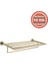 Paslanmaz Pirinç Flora Raf Havluluk 60CM Altın Sarı Gold 3