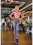 Turkuaz Lila Leopar Desen Spor Tayt 3