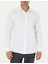 Erkek Beyaz Slim Fit Uzun Kollu Gömlek 50275692-VR013 6