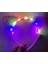 Kenarları Dantelli Pembe Pullu Payetli LED Işıklı Kedi Kulak Taç 17 x 19 cm 1