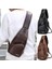Yeni Moda Erkek Deri Sling Paketi Göğüs Omuz Crossbody Çanta Biker Satchel Erkek Evrak Çantaları S (Yurt Dışından) 2