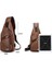 Yeni Moda Erkek Deri Sling Paketi Göğüs Omuz Crossbody Çanta Biker Satchel Erkek Evrak Çantaları S (Yurt Dışından) 4