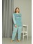 Welsoft Polar Kadın Büyük Beden Su Yeşili Pijama Takımı 808046 1