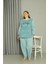 Welsoft Polar Kadın Büyük Beden Su Yeşili Pijama Takımı 808046 3