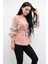 Büzgülü Şifon Kol Bluz Pudra 2