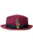 Fedora Şapka Günlük/resmi Parti Cosplay Için Şık Geniş Kenarlı Trilby Şapka Kırmızı (Yurt Dışından) 1