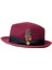 Fedora Şapka Günlük/resmi Parti Cosplay Için Şık Geniş Kenarlı Trilby Şapka Kırmızı (Yurt Dışından) 2