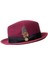 Fedora Şapka Günlük/resmi Parti Cosplay Için Şık Geniş Kenarlı Trilby Şapka Kırmızı (Yurt Dışından) 5