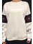 Kol Nakışlı Kadın Şardonlu Bisiklet Yaka Sweatshirt 3