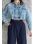 Cepli Crop Top Jean Kot Ceket 3