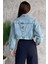 Cepli Crop Top Jean Kot Ceket 4