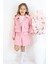 Kız Çocuk Carmen Pudra Pembe Tüvit 23 Nisan 29 Ekim Etek Ceket Yılbaşı Takım 3