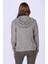 Slim Fit Kaşkorse Kapşonlu ve Fermuarlı Sweatshirt 3