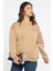 Kalp Nakışlı Üç Iplik Şardonlu Kadın Sweatshirt 2