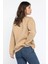 Kalp Nakışlı Üç Iplik Şardonlu Kadın Sweatshirt 3