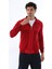 Erkek İki İplik Kumaş Slim Fit Dar Paça Bordo Fermuarlı Eşofman Takımı - 7664 2