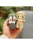2'li Minik Amigurumi Penguen ve Ayıcık Hayvan Oyuncaklar (El Örgüsü 8 Cm) 1